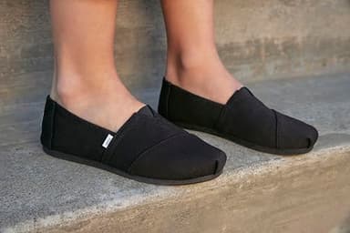 TOMS Women's, Alpargata Recycled Slip-On Solid Black 6.5 M - Image 7