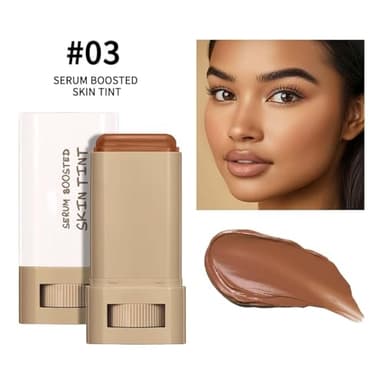 Beauty Balm Serum Boosted Skin Tint – Hydrating Tinted Moisturizer, Lightweight Solid Tinted Foundation Stick for Flawless, Sheer to Medium Coverage, Radiant & Dewy Finish, All-Day Wear (3#, 1) - Image 2