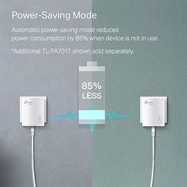 TP-Link AV1000 Powerline Ethernet Adapter - Nano Size, Gigabit Port, PlugPair&Play, Ethernet Over Power, Power Saving Mode, Network Adapter, 𝐀𝐝𝐝-𝐨𝐧 𝐔𝐧𝐢𝐭 (TL-PA7017) - Image 4