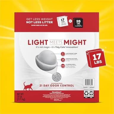 Purina Tidy Cats LightWeight 24/7 Performance Odor control, Multi-Cat, Clumping, 99.9 Percent Dust Free Cat Litter - 17 lb. Box - Image 7
