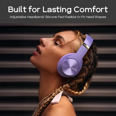 DOQAUS Bluetooth Headphones Over Ear, 90H Playtime Wireless, 3 EQ Modes, HiFi Audio & Deep Bass, ENC Noise Isolating Mic, Soft Earpads for Phone/PC - Image 4