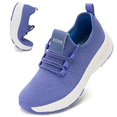 ZOVE Wide Toe Box Shoes Women Extra Wide Width Sneakers Ultra Light Road Running Shoes Non-Slip Tennis Sneakers Breathable Walking Athletic 8803 Blue 43 - Image 1