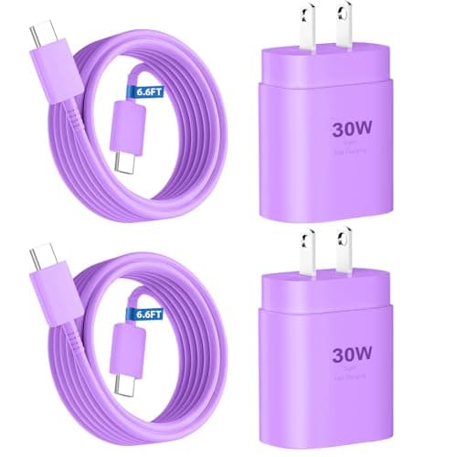 Phone 17 16 15 Charger Fast Charging,30W USB C Phone 17 16 15 Pro Max Charger Block &6.6FT Long Type C Cable Cord for Phone 17/17 Air/17 Pro/17 Pro Max/16/16 Plus/16Pro/16 Pro Max/15/15 Pro Max,Purple - Image 1