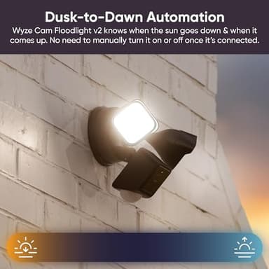 WYZE Floodlight Camera v2, Security Camera Outdoor, 2K HD with Color Night Vision, 2800-Lumen LEDs, 160° Wide View, 105dB Siren, Works with Alexa & Google Assistant, Wired, Free Expert Support - Image 11