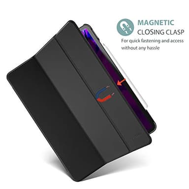ProCase Smart Case for iPad Pro 12.9 2022/2021/2020/2018, Slim Stand Hard Back Shell Smart Cover for iPad Pro 12.9" 6th Gen/5th Gen/4th Gen/3rd Gen -Black - Image 8