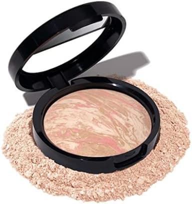 LAURA GELLER NEW YORK Award-Winning Baked Balance-n-Brighten Color Correcting Powder Foundation - Porcelain - Buildable Light to Medium Coverage - Demi-Matte Natural Finish - Image 2