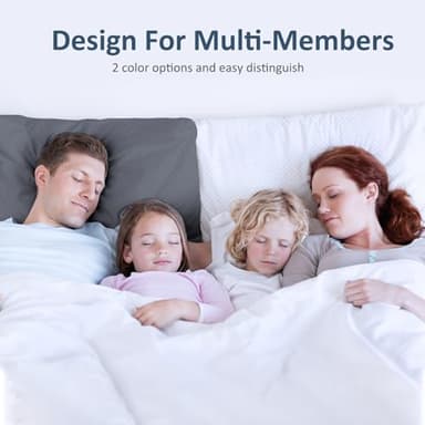 Carasylvia Bed Pillows for Sleeping - Pillows Queen Size Set of 4, Soft Hotel Pillows with Down Alternative Filling for Side, Back & Stomach Sleepers, Fluffy Pillows for Bed (2 White & 2 Grey) - Image 5