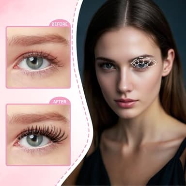 Flora Lash Clusters Kit 8-18mm Hybrid Volume Wispy Eyelash Clusters D Curl - WideSpan DIY Eyelash Extension Kit Spiky Cat Eye Lashes Individual Fake Eyelashes Clusters Kit 0.05mm Ultra-Thin Black Band - Image 3