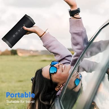 Vanzon V40 Wireless Portable Bluetooth Speaker with IPX7 Waterproof, 24H Playtime, 24W Stereo Sound and TWS Dual Pairing, Suitable for Home/Party/Outdoor/Beach - Image 6