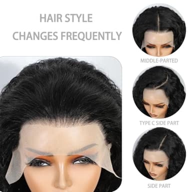 30INCH Deep Wave Lace Front Wigs Human Hair with Baby Hair 13x6 Glueless HD Full Lace Front Wig Pre-Drawn Bleaching Knot 200% Density Deep Curly Lace Frontal Wig Natural Color for Woman - Image 8