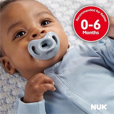 NUK Timeless Comfy Pacifier | 100% Silicone, One-Piece Design | BPA-Free, Gentle on Baby’s Skin | 5-Pack, for 0-6M - Image 3