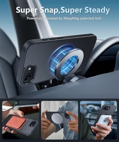 FNTCASE for iPhone 16e Phone Case: for iPhone 16E Case 2025 Magnetic Matte Textured Silicone Shockproof Military Grade Drop Protection Cell Phone Cover | Slim Rugged Anti-Slip Protective Bumper - Image 3