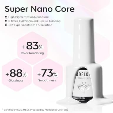 modelones Gel Nail Polish, White Gel Nail Polish for French Tip Soak Off Pastel U V White Color Art Design for Women Girl Nail Lovers Gift Salon DIY Manicure 15 ML - Image 6