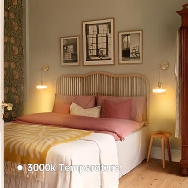 Shenmoyl Battery Operated Wall Sconce with Amber Striped Shade Pattern Glass Adjustable Chain Retro Gold Wall Mounted Light, Modern Wall Lamp Fixtures Decor for Bedside Bedroom Indoor Doorway - Image 8