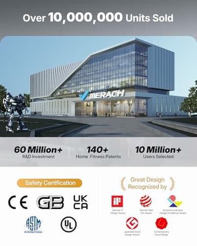 MERACH Recumbent Exercise Bikes for home, Light Commercial High-end Recumbent Bike for Seniors Adults, Magnetic Recumbent Exercise Bike with Smart Bluetooth and Exclusive App, LCD, Heart Rate Handle - Image 9