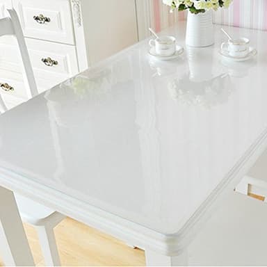 ETECHMART Clear Plastic Table Cover Protector Rectangle 40 x 72'', Thick Waterproof Transparent Table Protector for Dining Table, Non-Slip Heat Resistant Clear Desk Mat for Kitchen Office Desktop - Image 3