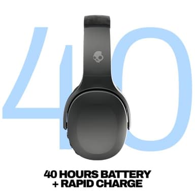 Skullcandy Crusher Evo Wireless Bluetooth Headphones with Extra USB-C Charging Cable, Multi-Sensory Bass, Noise Isolating Over-Ear Fit, 40 Hours Battery, Microphone for iPhone Android - True Black - Image 3