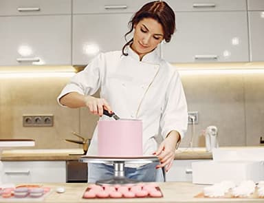 Kootek Aluminium Cake Turntable, 12 Inch Rotating Cake Stand, 35 pcs Cake Decorating Kit Supplies with 24 Numbered Icing Piping Tips, 2 Frosting Spatula, Pastry Bags and Other Baking Tools - Image 7