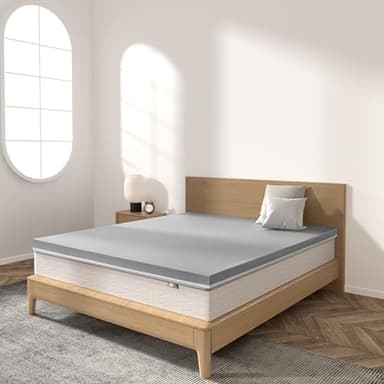 BedStory Firm Mattress Topper King Size 2 Inch - Memory Foam Mattress Topper for Back Pain Relief - Gel & Bamboo Charcoal Infused Cooling Pad - Ergonomic Bed Topper, CertiPUR-US Certified - Image 6