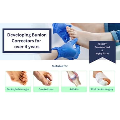 Caretras 2-Pack Bunion Corrector for Women & Men, Orthopedic Bunion Splint for Hallux Valgus Pain Relief, Big Toe Separator, Adjustable Day/Night Support, Comfortable Hammer Toe Straightener - Image 4