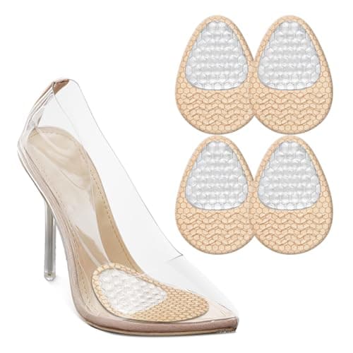 Metatarsal Pads for Women: High Heel Inserts - Ball of Foot Cushions - All Day Comfort - Anti Slip - Invisible Design - One Size Fits (Beige, 2Pairs) - Image 1