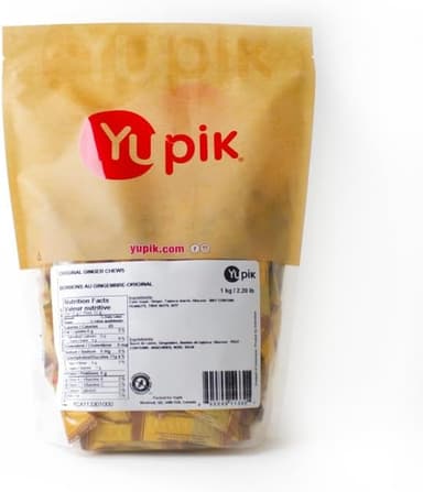 Yupik Ginger Chews, Candy, 2.2 lb (35.2 oz), Gluten-Free, Individually Wrapped Candies, Soft & Chewy Bites, Made with Real Ginger, Sweet & Spicy, Quick Snacks - Image 4
