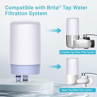 AQUA CREST Alkaline Faucet Water Filter, Replacement for Brita® Filter, Increase PH, Brita® Filter Replacement, 36311 On Tap Water Filtration System, FR-200, FF-100, 3 Packs - Image 2