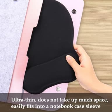 EooCoo Ergonomic Mouse Pad with Wrist Support, Mousepad with Memory Foam Wrist Rest and Non-Slip Base for Computer, Cafe, Home & Office, 9.64 x 8.26 in Office Desk Accessories - Image 8