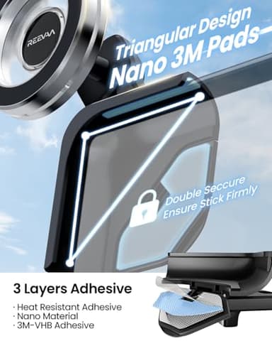 REEVAA 2025 Tesla Model Y Juniper Phone Mount for MagSafe [Strongest N55 Magnet, 3M Adhesive], Adjustable Tesla Screen Holder, Compatible with Model Y 2020-2026, MagSafe Case, iPhone Series - Image 3