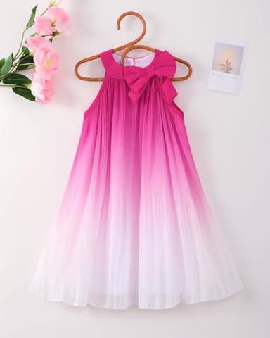 Toddler Girl Tulle Dresses 4T 5T Girl Clothes Ruffle Pink White Prom Dress Ombre Summer Toddler Outfits Birthday Beach Sundress for Girl 4 5 Year Old - Image 2