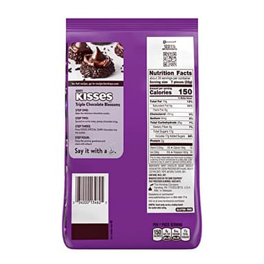 HERSHEY'S KISSES SPECIAL DARK Mildly Sweet Chocolate Candy Party Pack, 32.1 oz - Image 2