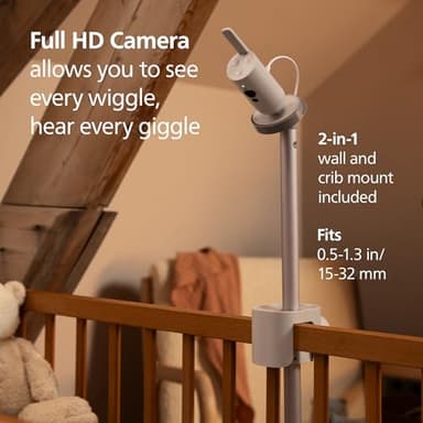 Philips Avent Premium Connected Baby Monitor, with 1080p Camera and App, SenseIQ Sleep and Breathing Rate Tracking, Cry Detection and Translation, Day and Night View, Two-way True Talk Back, SCD973/37 - Image 10