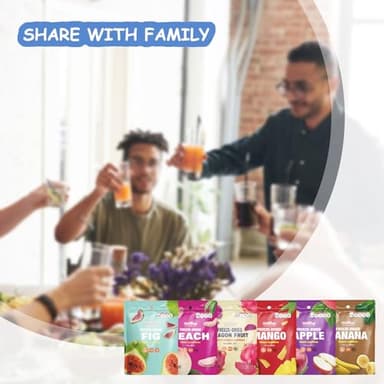 ONETANG Freeze-Dried Mixed Fruit, 12 Pack Single-Serve Pack, Non GMO, Kosher, No Add Sugar, Gluten free, Vegan, Holiday Gifts, Healthy Snack 0.35 Ounce - Image 7