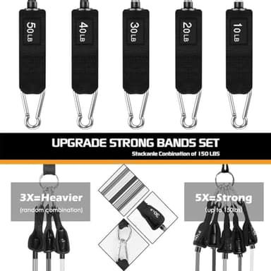 VEICK Resistance Bands, Exercise Bands, Workout Bands, Resistance Bands for Working Out with Handles for Men and Women, Exercising Bands for Fitness Weights Work Out at Home - Image 4