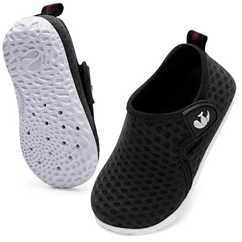 Toddler Water Shoes Quick Dry Non-Slip Water Barefoot Sports Swim Shoes for Kids Boys Girls Black 18-24 Months Infant - Image 1