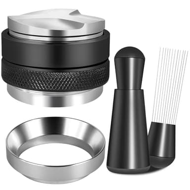 Reoszeank 51mm Espresso Accessories Kit, Coffee Distributor and Tamper Leveler, WDT Tool and Dosing Funnel Set Fits Delonghi 51 mm Espresso Machines and Portafilters - Image 1