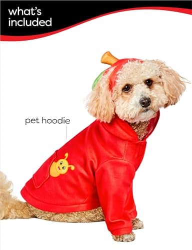 Rubies Apple Pet Hoodie Costume for Dogs or Cats, XL - Image 2