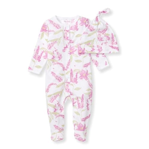 Burt's Bees Baby Baby Girls Romper - 100% Organic Cotton, One-Piece Shortall Girl Outfit for Sizes Newborn to 24 Months - Image 1