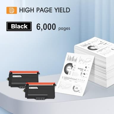 HL-L6210DW TN920 TN920XL Toner Cartridge Compatible for Brother TN920XL TN920 TN920XXL Toner for Brother Printer HL-L6210DWT HL-L5210DW HL-L5210DN HL-L5210DWT Printer Black High Yield 2 Pack - Image 3