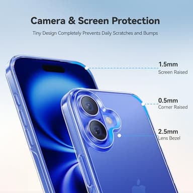 CASEKOO for iPhone 16 Case Crystal Clear, [Never Yellow Technology] [12FT Military-Grade Protection] Slim Thin Transparent Cover for iPhone 16 Phone Case 6.1 inch, Clear - Image 4