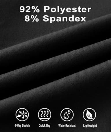 UPGET Womens Bermuda Shorts,15" Knee Length Capri Long Short Lightweight Quick Dry Hiking Shorts with Pockets for Walking Fishing Black XL - Image 4