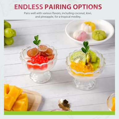 Soeos Strawberry Popping Boba Pearls 6.6 Pounds, Bursting Boba Pearls for Bubble Tea, Beverages, Shakes, Desserts, Smoothie and Ice Cream Topping - Image 5