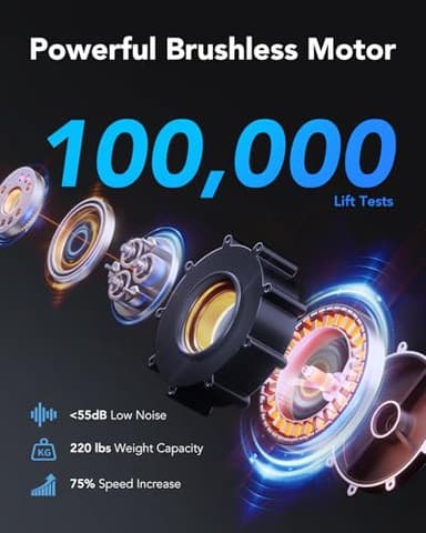 HUANUO 71 x 30 inch Electric Standing Desk, Powerful Brushless Motor Large Height Adjustable Table, 4 Memory Preset Sit Stand Up Desk, Home Office Computer Table with Thick T-Shaped Frame - Image 6