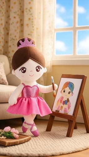Gloveleya Ballet Toy Baby Girl Gifts Dolls Soft Plush Toy Ballet Girl Doll Peach 14 Inches with Gift Box - Image 5