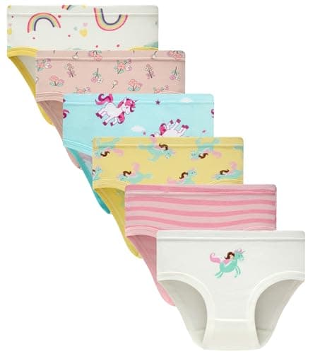 Hahan Girls Soft Cotton Panties Little Girls Underwear Comfortable Toddler Briefs 8Y - Image 1