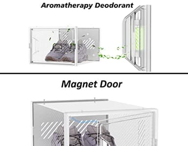 Shoe Storage, 12 Pack X-Large Shoe Organizer for Closet, Shoe Boxes Clear Plastic Stackable Shoe Storage Boxes for Size 13 - Image 4