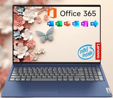 Lenovo 15.6" IdeaPad 1 Laptop | 20GB RAM | Dual Storage: 256GB SSD + 128GB eMMC | Wi-Fi 6 | USB-C | 1-Year Microsoft Office 365 | Intel Dual-Core | HD Display | Windows 11 | w/WOWPC Recovery USB - Image 1