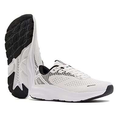 JACKSHIBO Wide Toe Box Shoes for Men Arch Support Shoes Wide Width Sneakers for Running Walking Athletic Tennis Orthopedic Plantar Fasciitis Workout with Thick Cushioned Zero Drop Sole White - Image 7