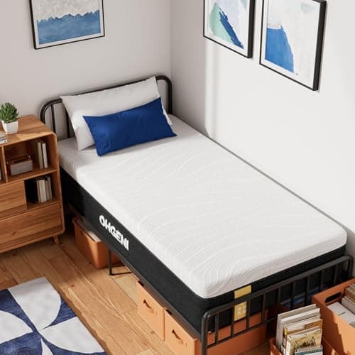 OhGeni 10 Inch Twin Size Mattress, Cooling Gel Memory Foam, Single Bed Mattresses in a Box, Cool Surface Touch, Medium,Ergonomic Support & Pressure Relief, CertiPUR-US Certified Foam, Designed in USA - Image 1