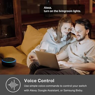 Kasa Smart Light Switch HS200-BL, Single Pole,Neutral Wire Required, 2.4GHz Wi-Fi Light Switch Compatible with Alexa and Google Home, UL Certified, No Hub Required, Black - Image 3